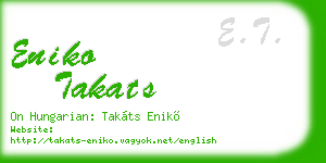 eniko takats business card